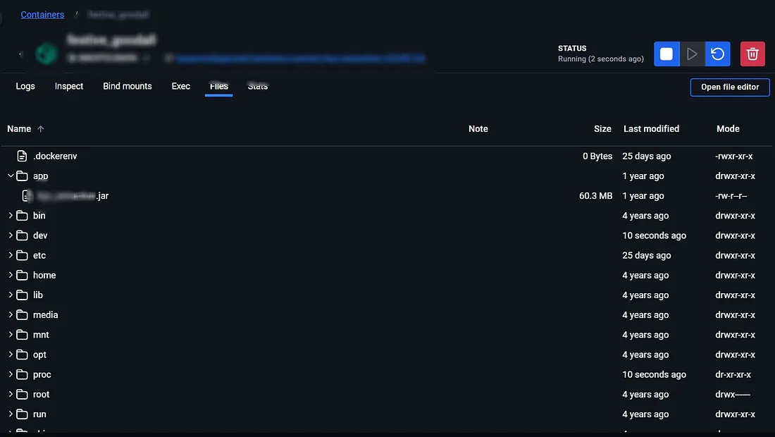 Docker JAR File Discovery